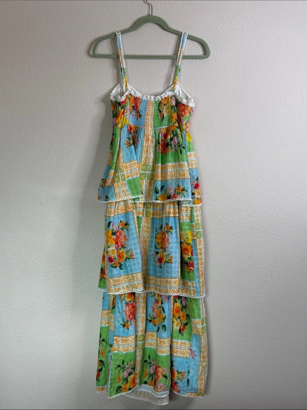 Show Me Your Mumu Peyton tiered floral maxi dress women’s L NWT - Picture 7 of 7